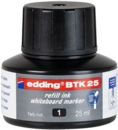 edding BTK 25 Bottled Refill Ink for Whiteboard Markers 25ml Black