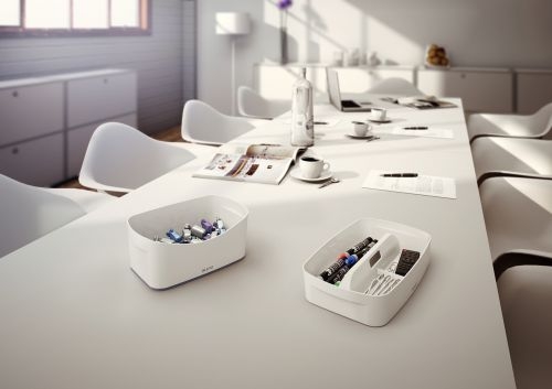 Leitz MyBox WOW Organiser Tray with Handle Large White 53220001