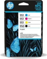 HP 950/951 Cyan Magenta Yellow Black Ink Cartridge Combo 4 pack for HP OfficeJet Pro 251/276/8100/8600/8610/8620 - 6ZC65AE