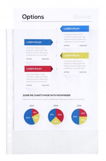 Exacompta Multi Punched Pocket Polypropylene A4 60 Micron Top Opening Clear (Pack 100)
