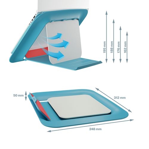 Leitz Cosy Ergo Laptop Riser Calm Blue 64260061