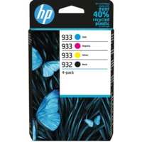 HP 932/933 Cyan Magenta Yellow Black Ink Cartridge Combo 4 pack for HP OfficeJet 6100/6600/6700/7110/7510/7612 - 6ZC71AE
