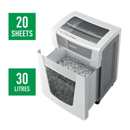 Leitz IQ Office Pro Cross Cut Shredder 30 Litre 22 Sheet White DS 80061000