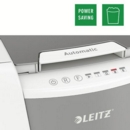 Leitz IQ AutoFeed Small Office 100 Cross Cut Shredder 34 Litre 100 Sheet Automatic/8 Sheet White 80111000