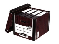 Fellowes Bankers Box Premium Storage Box Presto Board Woodgrain (Pack 10) 7260501