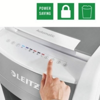 Leitz IQ AutoFeed Office 300 Cross Cut Shredder 60 Litre 300 Sheet Automatic/10 Sheet Manual White 80151000