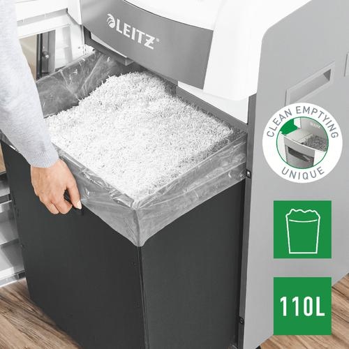 Leitz IQ AutoFeed Office Pro 600 Cross Cut Shredder 110 Litre 600 Sheet Automatic/15 Sheet Manual White 80171000