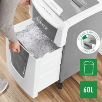 Leitz IQ AutoFeed Office 300 Micro Cut Shredder 60 Litre 300 Sheet Automatic/8 Sheet Manual White 80161000