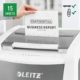 Leitz IQ Autofeed Office Pro 600 Cross-Cut P-4 Shredder White 80171000