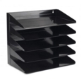 Avery Letter Rack 5-Tier Steel A4/Foolscap Landscape Black 605SBLK