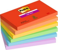 Post it Super Sticky Notes Playful Colours 76x127mm 90 Sheets (Pack of 6) 7100258796