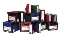 Fellowes Bankers Box Premium Storage Box Presto Board Woodgrain (Pack 10) 7260501