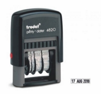 Trodat Printy 4820 Self Inking Line Date Stamp 25x4mm Black Ink