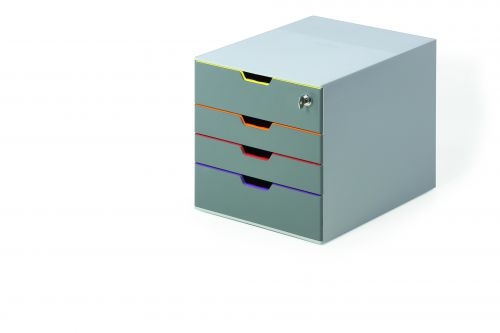 Durable VARICOLOR Desktop Organiser 5 Drawer Colour Coded Modular Storage A4+ 760527