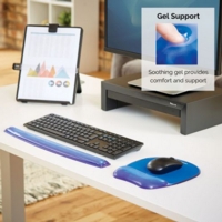 Fellowes Crystal Gel Keyboard Wrist Rest Blue 9113709