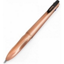 Zebra Rose Gold 4 Colour Ballpoint Pen 1.0mm Tip 0.7mm Line Rose Gold Barrel Black/Blue/Green/Red Ink (Pack 10)