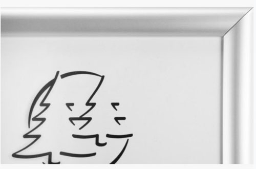 Exacompta Wall Sign Holder Landscape A3 Clear Acrylic With Aluminium Snap Frame 8394358D