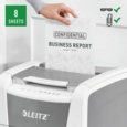 Leitz IQ AutoFeed Office 150 Cross Cut Shredder 44 Litre 150 Sheet Automatic/8 Sheet Manual White 80131000
