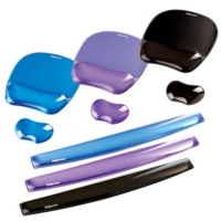 Fellowes Crystal Gel Keyboard Wrist Rest Blue 9113709