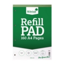 Silvine A4 Refill Pad Narrow Ruled 160 Pages Green (Pack 6)