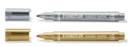 Staedtler Metallic Marker Bullet Tip 1-2mm Line Gold and Silver (Pack 2)