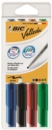 Bic Velleda 1741 Whiteboard Marker Bullet Tip 1.4mm Line Assorted Colours (Pack 4)