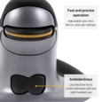 Fellowes Penguin Ambidextrous Vertical Mouse Wireless Large Black/Silver 9894501
