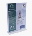 Exacompta Upright Sign Holder A4 Clear Acrylic 84158D