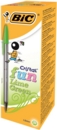 Bic Cristal Fun Ballpoint Pen 1.6mm Tip 0.42mm Line Lime Green (Pack 20)