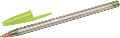 Bic Cristal Fun Ballpoint Pen 1.6mm Tip 0.42mm Line Lime Green (Pack 20)