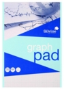 Silvine A4 Graph Pad 1/5/10mm 90gsm 50 Sheets White/Blue Grided Paper (Pack 12)