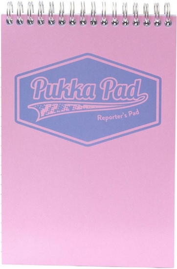 Pukka Wirebound Card Cover Reporters Shorthand Notebook Ruled 160 Pages Pastel Blue/Pink/Mint (Pack 3)