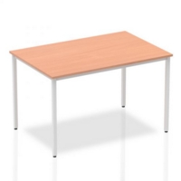 Impulse 1200mm Straight Table Beech Top Silver Box Frame Leg BF00102