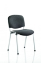 ISO Stacking Chair Charcoal Fabric Chrome Frame BR000069