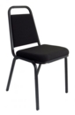Banqueting Stacking Visitor Chair Black Frme Black Fabric BR000196