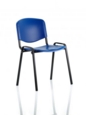 ISO Stacking Chair Blue Poly Black Frame BR000058