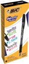 Bic Gel-ocity Illusion Erasable Gel Rollerball Pen 0.7mm Tip 0.3mm Line Black (Pack 12)
