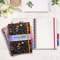 Pukka Bloom B5 Hardback Project Book Assorted Designs (Pack 3) 9494-BLM(ASST)