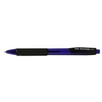 Pentel Kachiri Retractable Ballpont Pen 1.0mm Tip 0.5mm Line Dark Blue (Pack 12)
