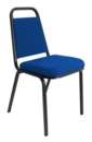 Banqueting Stacking Visitor Chair Black Frame Blue Fabric BR000197