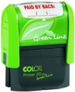Colop Green Line P20 Self Inking Word Stamp PAID BY BACS 35x12mm Red Ink