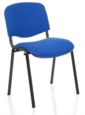 ISO Stacking Chair Blue Fabric Black Frame BR000057