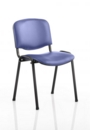ISO Stacking Chair Blue Vinyl Black Frame BR000063