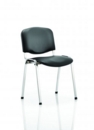ISO Stacking Chair Black Vinyl Chrome Frame BR000071