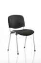 ISO Stacking Chair Black Fabric Chrome Frame BR000067