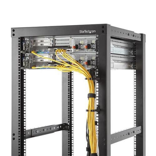 1U Vertical Rack Cable Mgmt D Ring Hook