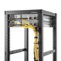 1U Vertical Rack Cable Mgmt D Ring Hook
