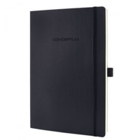 Sigel CONCEPTUM A4 Casebound Soft Cover Notebook Ruled 194 Pages Black CO311