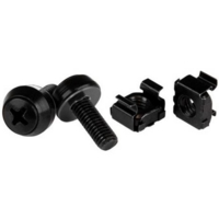 M6x12mm Screws and Cage Nuts x100 Black