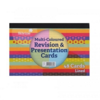 Silvine Revision and Presentation Cards Ruled 152x102mm Assorted Colours (Pack 48)